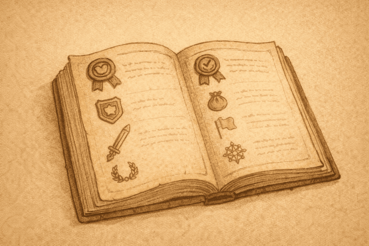 Chronicle of progress — badge system