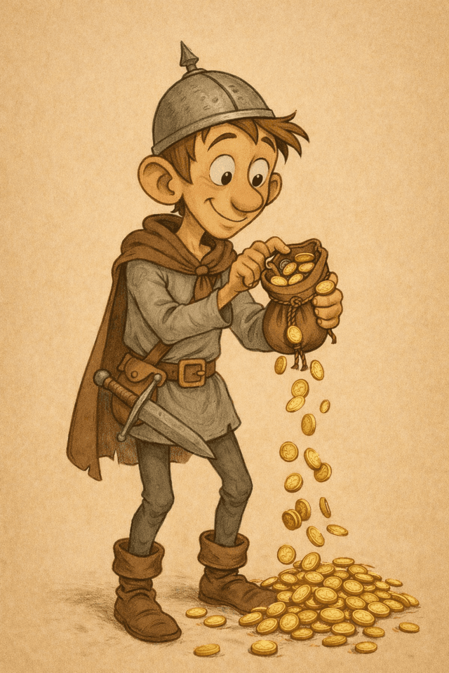 Oswald with tokens